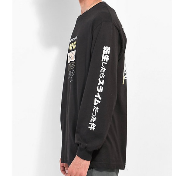 Reincarnated as a slime Hakurou eyes Long sleeves black t-shirt size XLarge - Picture 3 of 11